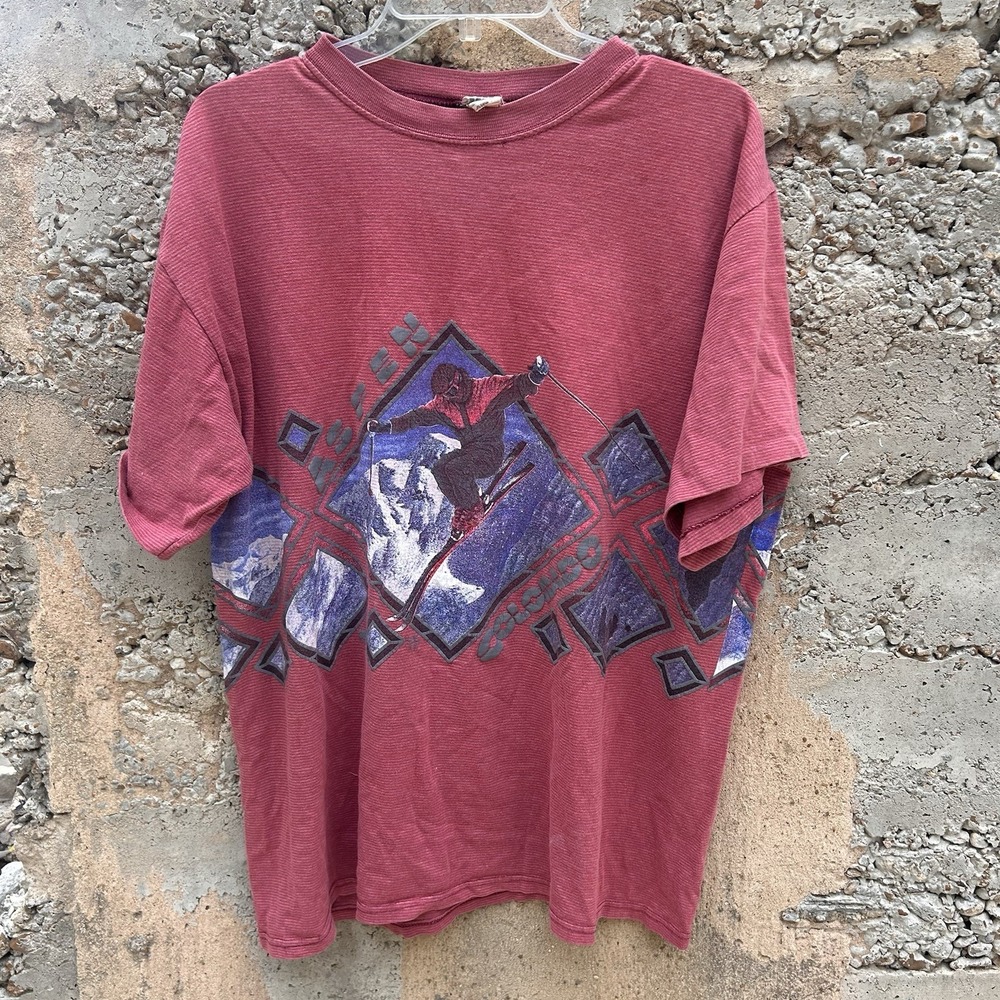Vintage 90s Black‎ Diamond Skiing T-Shirt Mens XL Colorado Y2K Double Sided